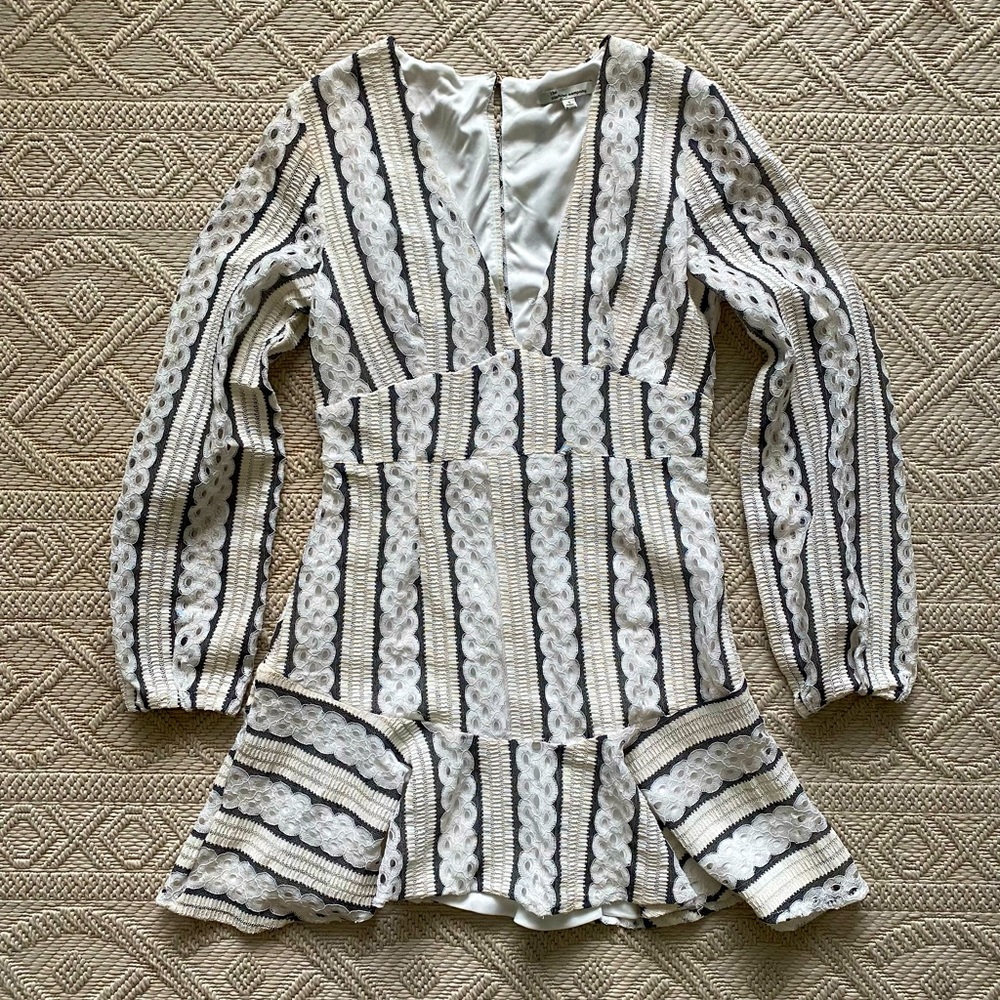 Striped lace dress